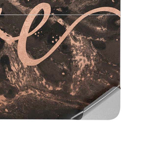 Love Rose Gold Black Surface Laptop Studio Skin