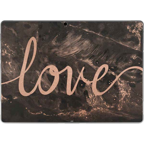 Love Rose Gold Black Surface Pro 8 Skin