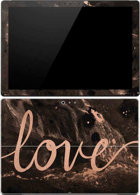 Love Rose Gold Black Surface Pro (2017) Skin
