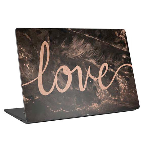 Love Rose Gold Black Universal Laptop 12in (9.8 x 6.8in) Skin