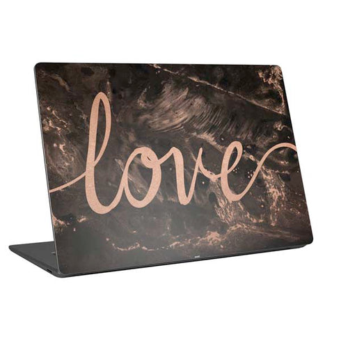 Love Rose Gold Black Universal Laptop 15in (12.2 x 8.8in) Skin