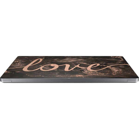 Love Rose Gold Black Universal Laptop 15in (12.2 x 8.8in) Skin