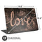 Love Rose Gold Black Universal Laptop 18in (14.6 x 10.6in) Skin