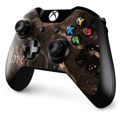 Love Rose Gold Black Xbox One Controller Skin
