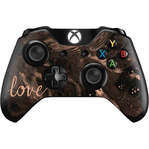 Love Rose Gold Black Xbox One Controller Skin