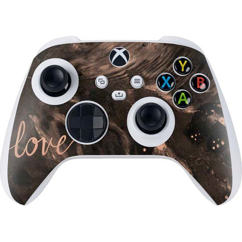 Love Rose Gold Black Xbox Series S Controller Skin