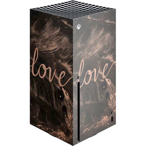 Love Rose Gold Black Xbox Series X Console Skin