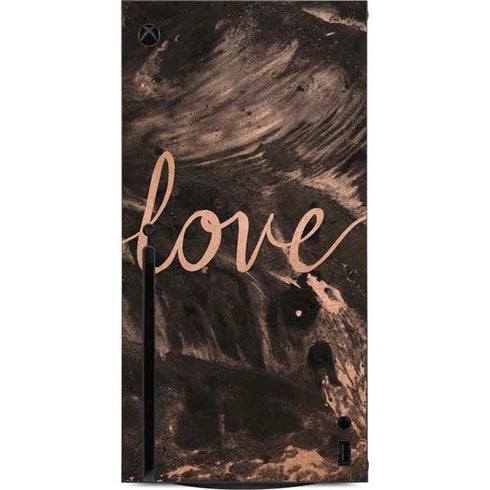 Love Rose Gold Black Xbox Series X Console Skin