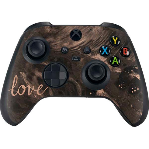 Love Rose Gold Black Xbox Series X Controller Skin