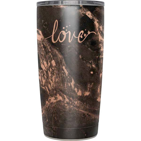 Love Rose Gold Black Yeti 20oz Tumbler Skin