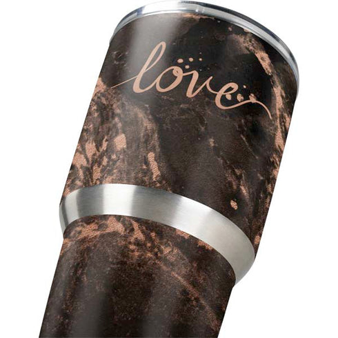 Love Rose Gold Black Yeti 30oz Rambler Tumbler Skin