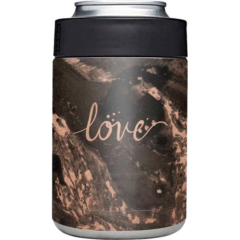 Love Rose Gold Black Yeti Colster Can Insulator Skin