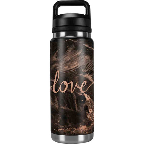 Love Rose Gold Black YETI Rambler 26oz Bottle Skin