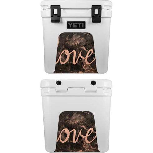 Love Rose Gold Black YETI Roadie 24 Hard Cooler Skin