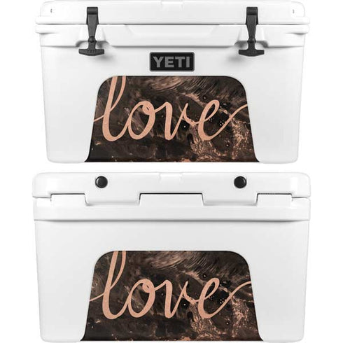 Love Rose Gold Black YETI Tundra 45 Hard Cooler Skin