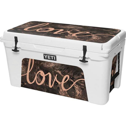 Love Rose Gold Black YETI Tundra 75 Hard Cooler Skin