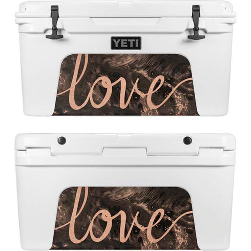 Love Rose Gold Black YETI Tundra 75 Hard Cooler Skin