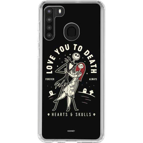 Disney The Nightmare Before Christmas Love You To Death Galaxy A21 Clear Case