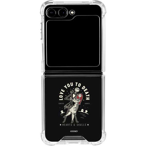 Disney The Nightmare Before Christmas Love You To Death Galaxy Z Flip5 5G Clear Case
