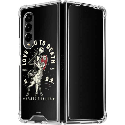 Disney The Nightmare Before Christmas Love You To Death Galaxy Z Fold4 5G Clear Case