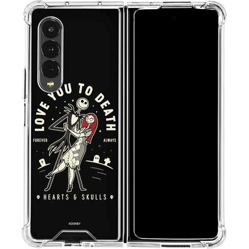 Disney The Nightmare Before Christmas Love You To Death Galaxy Z Fold4 5G Clear Case
