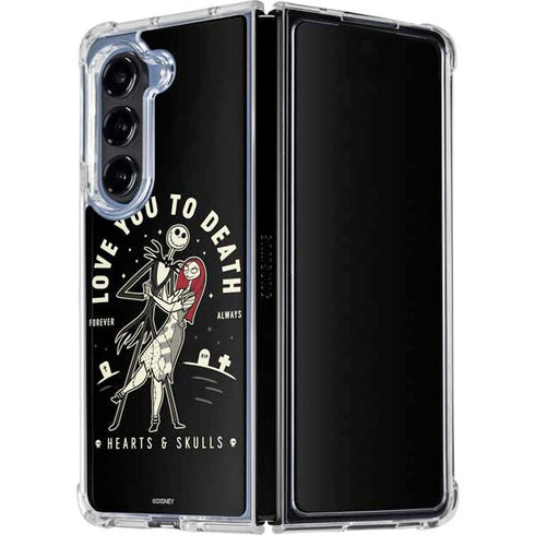 Disney The Nightmare Before Christmas Love You To Death Galaxy Z Fold5 5G Clear Case
