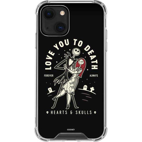 Disney The Nightmare Before Christmas Love You To Death iPhone 14 Plus Clear Case
