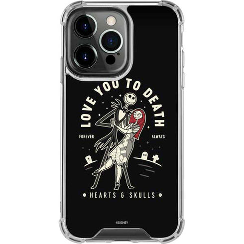 Disney The Nightmare Before Christmas Love You To Death iPhone 14 Pro Clear Case
