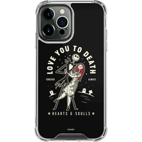 Disney The Nightmare Before Christmas Love You To Death iPhone 14 Pro Max Clear Case