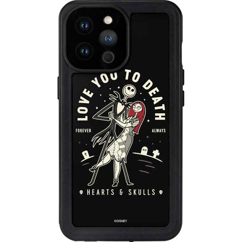 Disney The Nightmare Before Christmas Love You To Death iPhone 14 Pro Max Waterproof Case