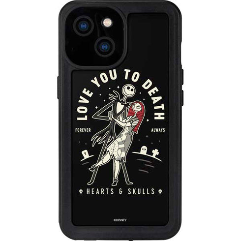 Disney The Nightmare Before Christmas Love You To Death iPhone 15 Waterproof Case