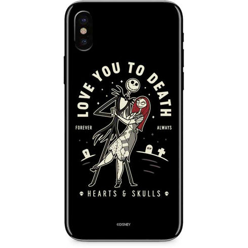 Disney The Nightmare Before Christmas Love You To Death iPhone XS Skin