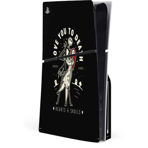 Disney The Nightmare Before Christmas Love You To Death PS5 Slim Disk Console Skin
