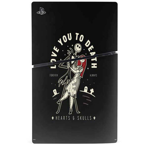 Disney The Nightmare Before Christmas Love You To Death PS5 Slim Disk Console Skin