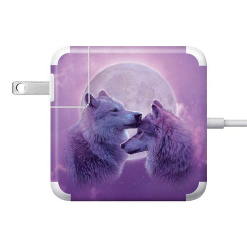 Vincent Hie Loving Wolves 85W Power Adapter (15 and 17 inch MacBook Pro Charger) Skin