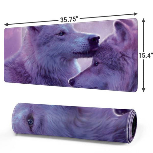 Loving Wolves by Vincent Hie Gaming Mouse Pad