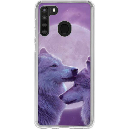 Vincent Hie Loving Wolves Galaxy A21 Clear Case