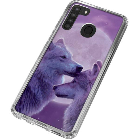 Vincent Hie Loving Wolves Galaxy A21 Clear Case