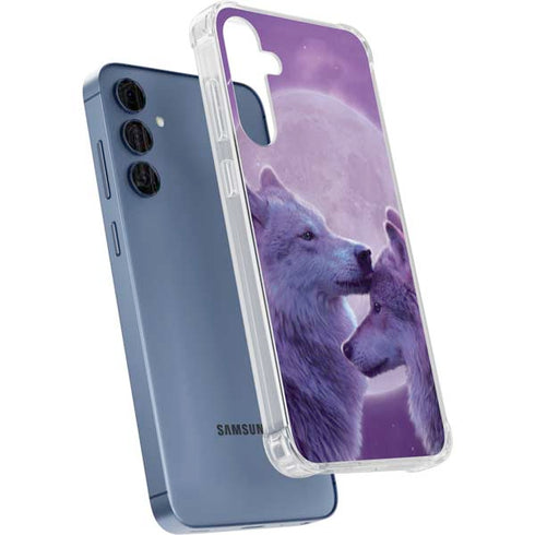 Loving Wolves by Vincent Hie Galaxy S24 Clear Case