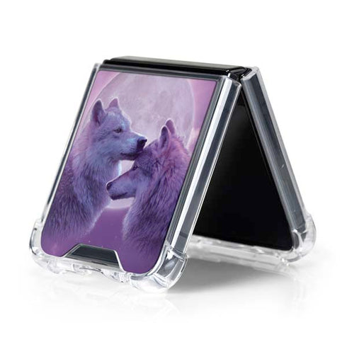 Loving Wolves by Vincent Hie Galaxy Z Flip5 5G Clear Case