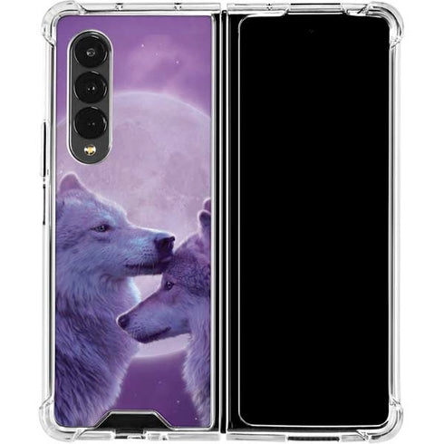 Vincent Hie Loving Wolves Galaxy Z Fold4 5G Clear Case