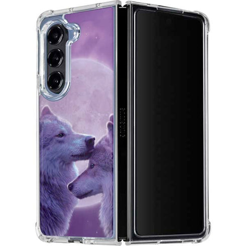 Loving Wolves by Vincent Hie Galaxy Z Fold5 5G Clear Case