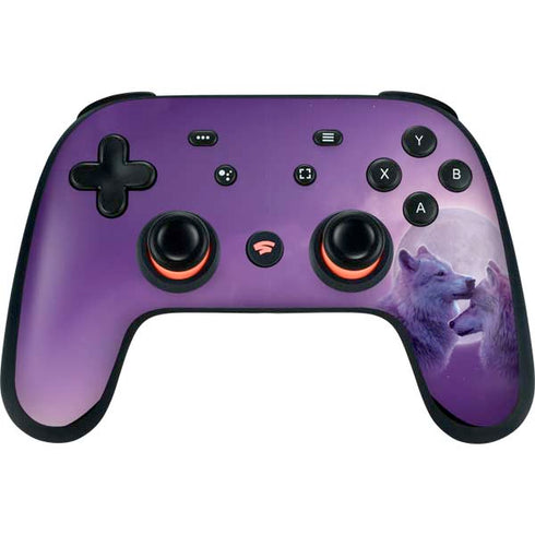 Vincent Hie Loving Wolves Google Stadia Controller Skin