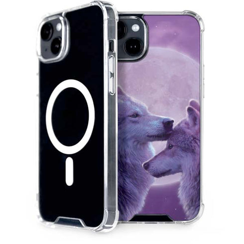 Loving Wolves by Vincent Hie iPhone 15 Plus MagSafe Case