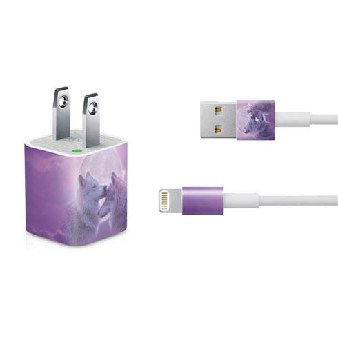 Vincent Hie Loving Wolves iPhone Charger (5W USB) Skin