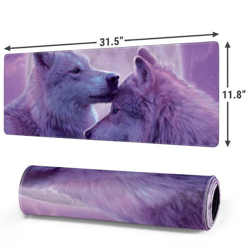 Loving Wolves by Vincent Hie Gaming Mouse Pad