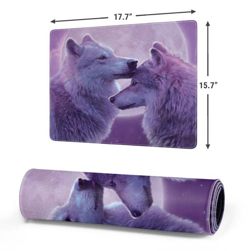 Loving Wolves by Vincent Hie Gaming Mouse Pad