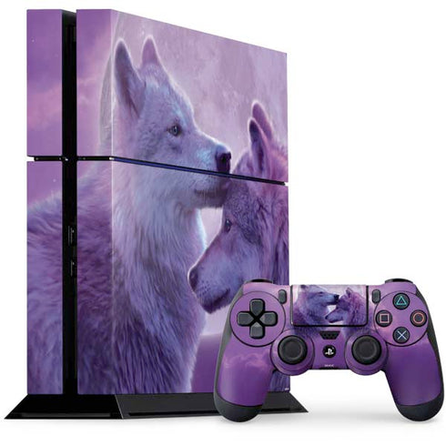 Vincent Hie Loving Wolves PS4 Console and Controller Bundle Skin