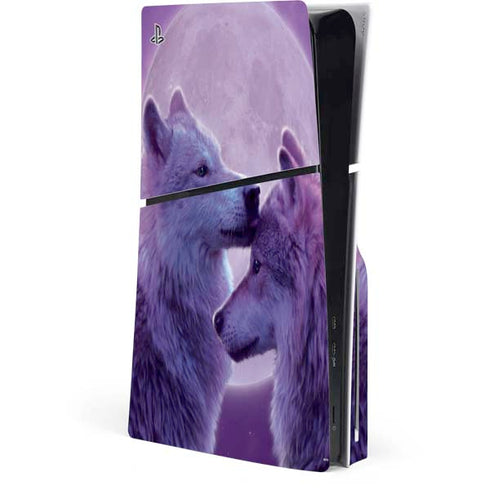 Loving Wolves by Vincent Hie PS5 Slim Disk Console Skin