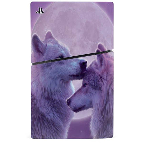 Loving Wolves by Vincent Hie PS5 Slim Disk Console Skin